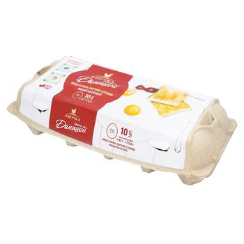 Kvochka Homemade Chicken Eggs C0 10pcs - buy, prices for Auchan - photo 1