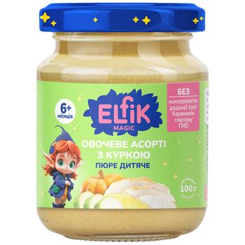 Elfik Magic Vegetable Platter with Chicken Puree 100g - buy, prices for Tavria V - photo 1