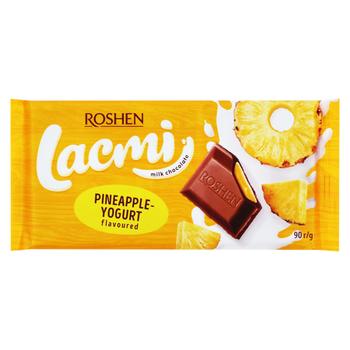 Шоколад молочный Roshen Lacmi Ананас-йогурт 90г - купить, цены на Auchan - фото 1