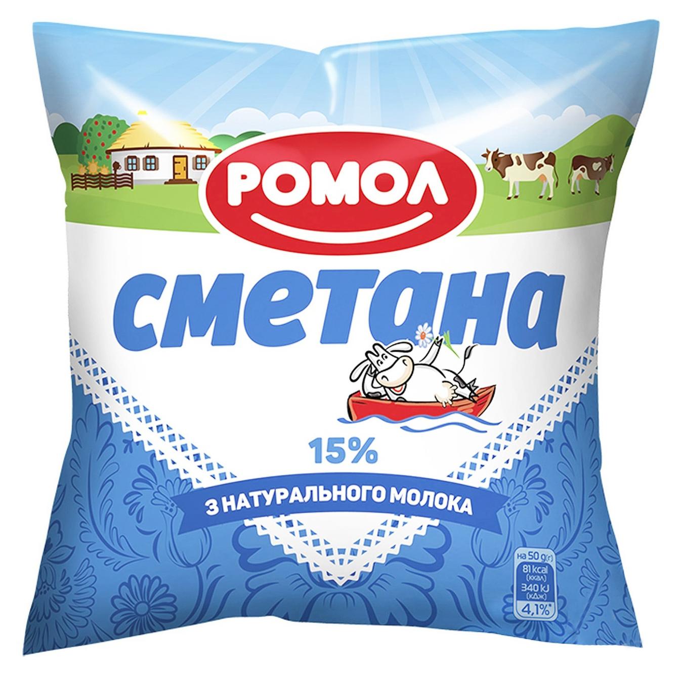 

Сметана Ромол 15% 380г