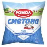 Сметана Ромол 15% 380г