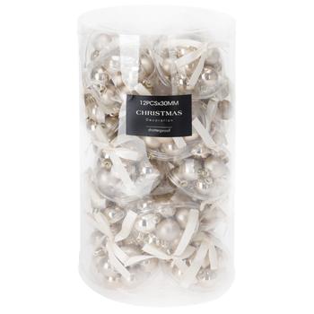 Set of Christmas Tree Balls 12pcs 30mm CAN300170 - buy, prices for COSMOS - photo 1