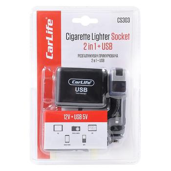 Carlife Cigarette Lighter Socket 2in1 + USB 12В/5A - buy, prices for Tavria V - photo 1