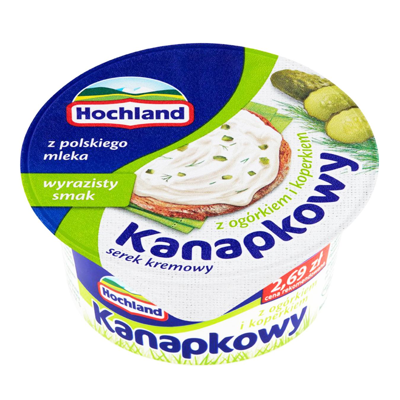 

Крем-сыр Hochland Kanapkowy с огурцом и укропом 130г