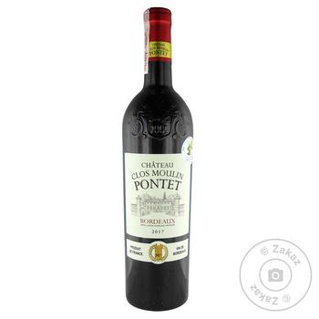 Chateau Clos Moulin Pontet Red Dry Wine 13% 0.75l - buy, prices for MegaMarket - photo 1