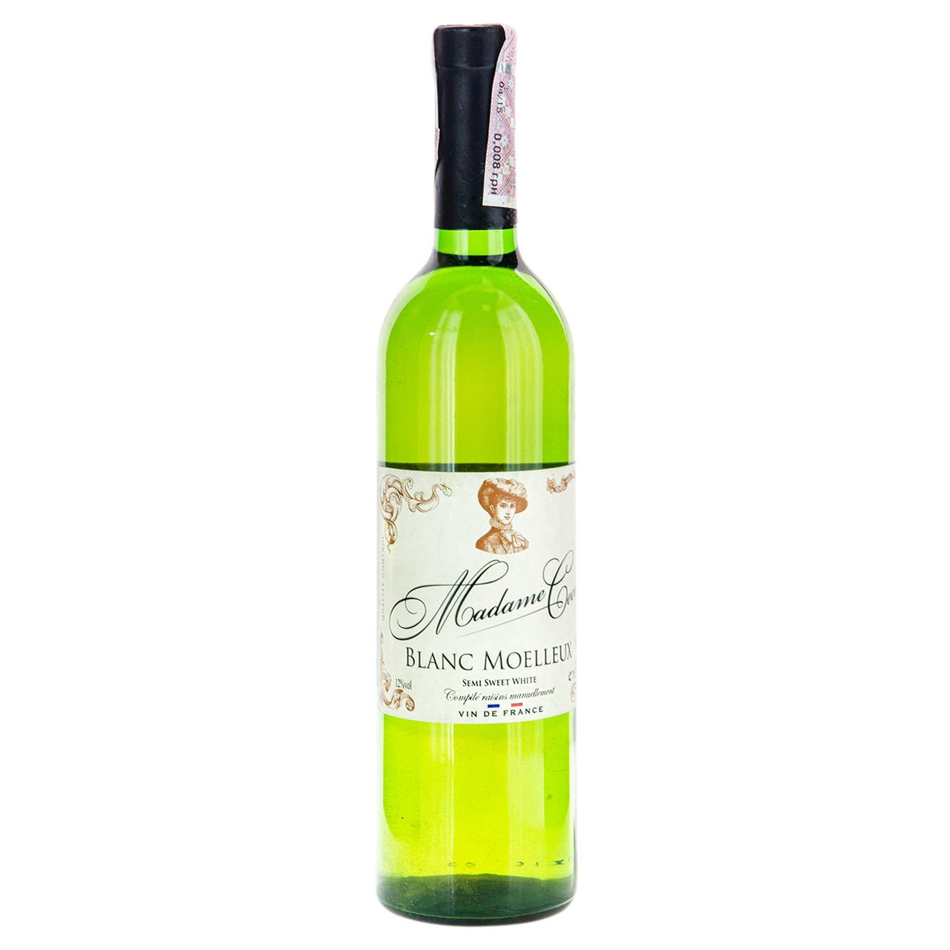 

Вино Madame Coco Blanc Moelleux полусладкое белое 12% 0,75л