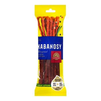 Колбаски Салтовский мясокомбинат Kabanosy Original копченые из свинины 100г - купить, цены на Таврия В - фото 1