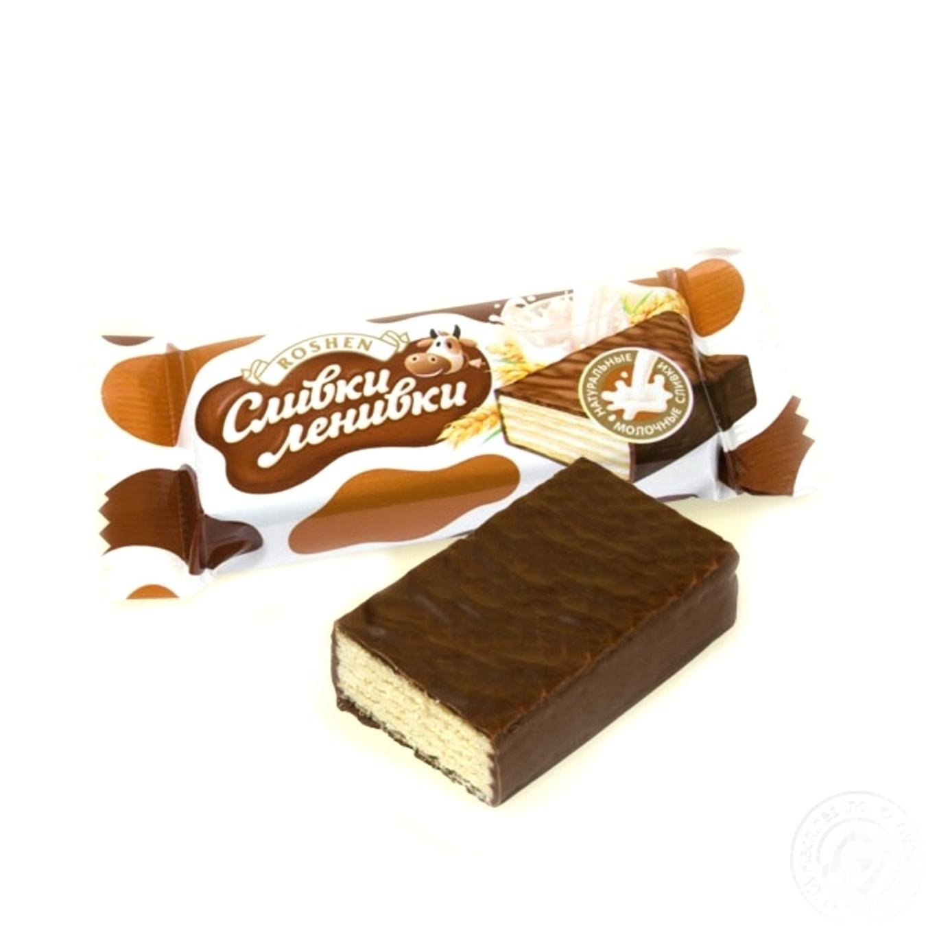 

Конфеты Roshen Сливки-Ленивки вафельные глазированные