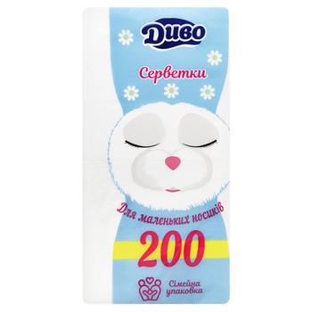 Divo Table 1-Ply White Napkins 24*23cm 200pcs - buy, prices for MasterZoo - photo 2