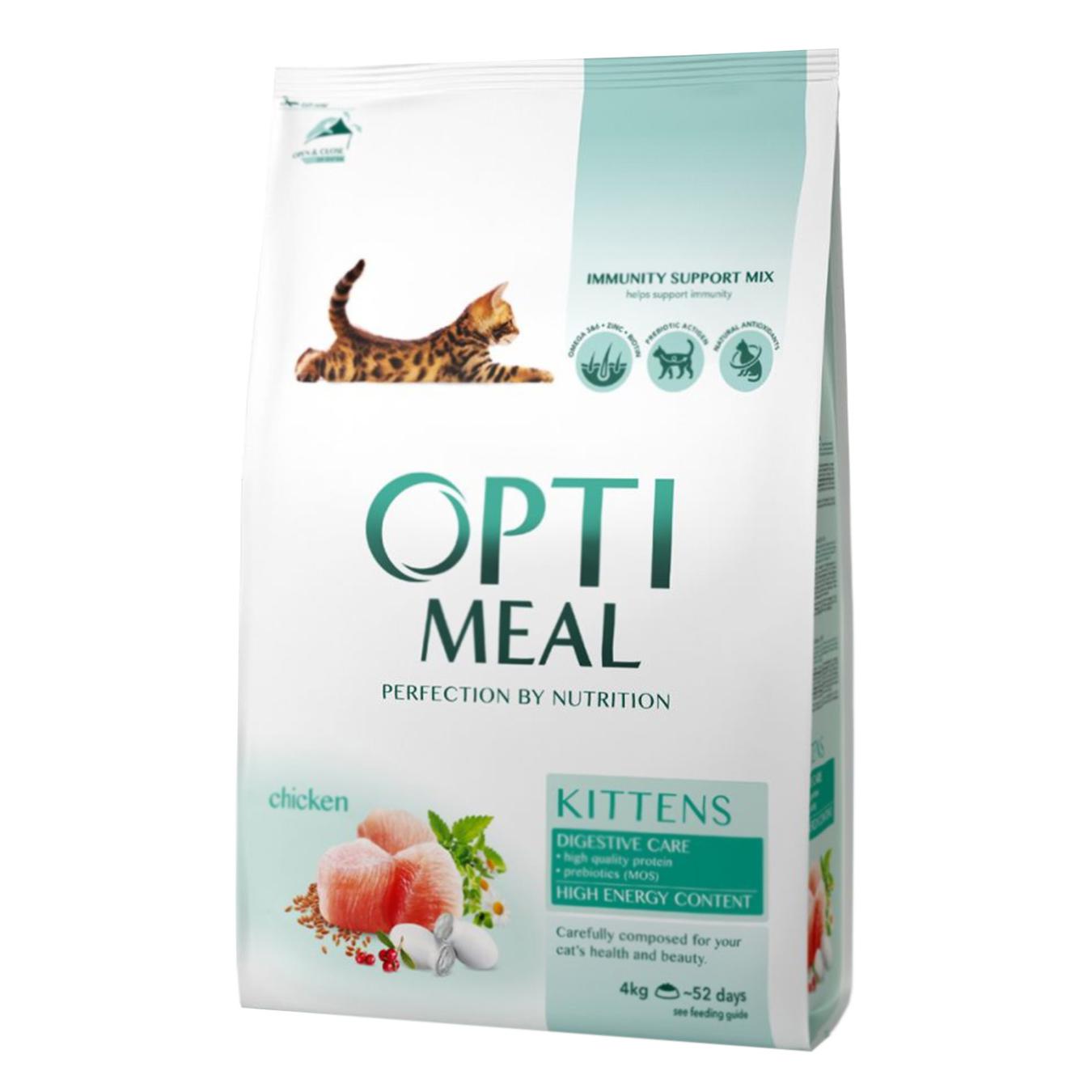 

Корм Optimeal Со вкусом курицы сухой для котят 700г