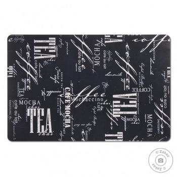 Zeller Coffee&Tea Mat Under the Plate Black Plastic 43.5x28.5cm - buy, prices for - photo 1