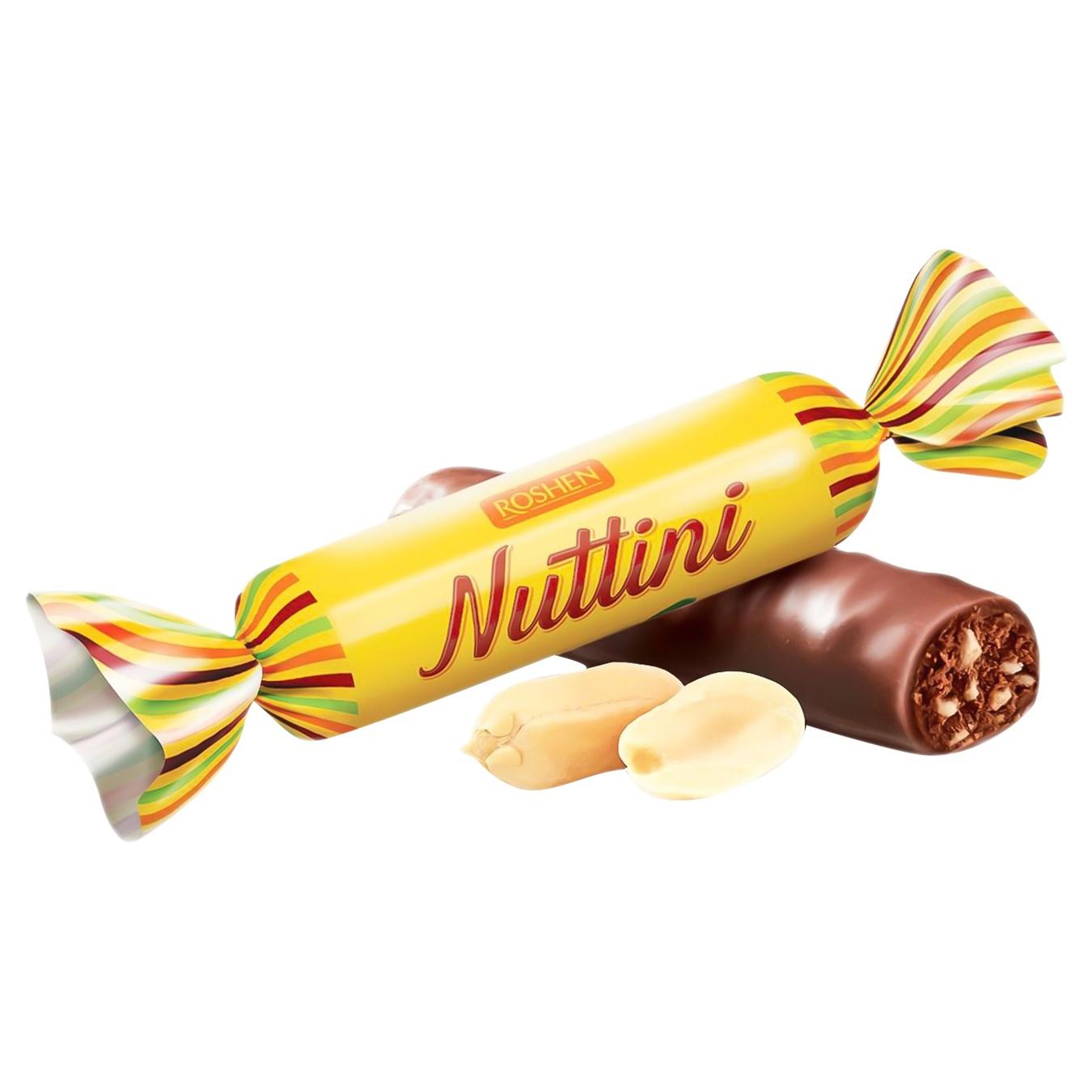 

Конфеты Рошен Nuttini с арахисом и темной глазурью