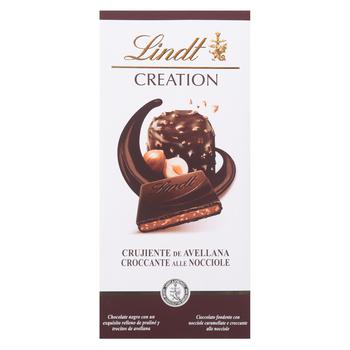 Шоколад чорний Lindt Creation з праліне та горіховою начинкою 150г - купити, ціни на КОСМОС - фото 1