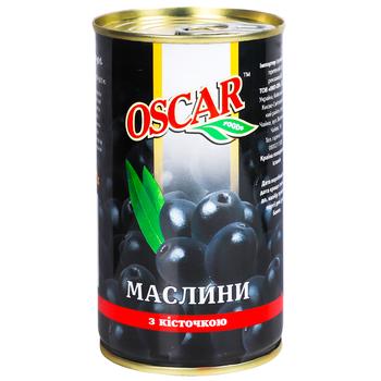 Oscar Black Olives with Stone 350g - buy, prices for MegaMarket - photo 1