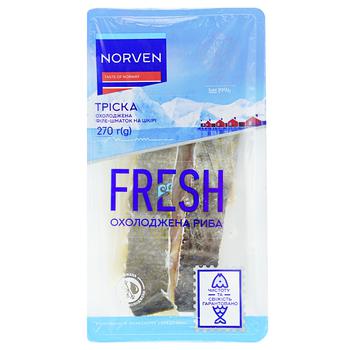 Треска Norven филе-кусок с шкурой охлажденный 750г - купить, цены на Auchan - фото 3