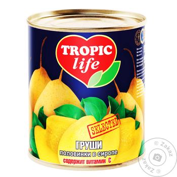 Груши Tropic Life половинки в сиропе 850мл - купить, цены на Auchan - фото 1