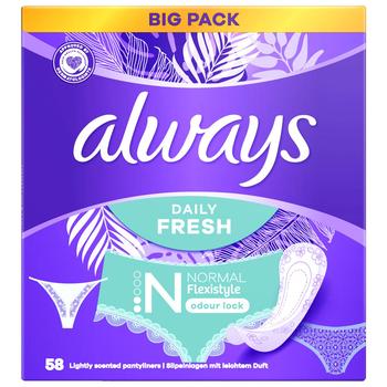 Прокладки ежедневные Always Daily Fresh Normal Flexistyle 58шт