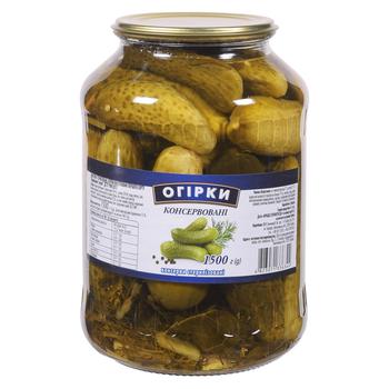 Canned cucumbers 1.5kg - buy, prices for Tavria V - photo 1