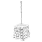 Bursev Toilet Brush + Pearl White Glass