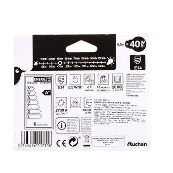 Auchan LED Lamp 5.5W E14 2700K - buy, prices for Auchan - photo 2