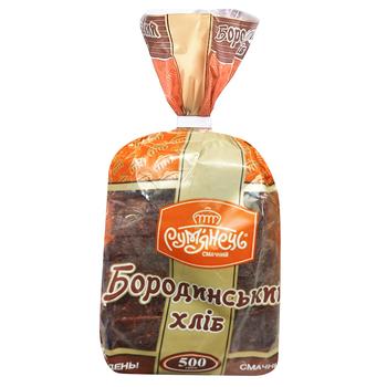 Хлеб Румянец Бородинский нарезанный 500г - купить, цены на Auchan - фото 1