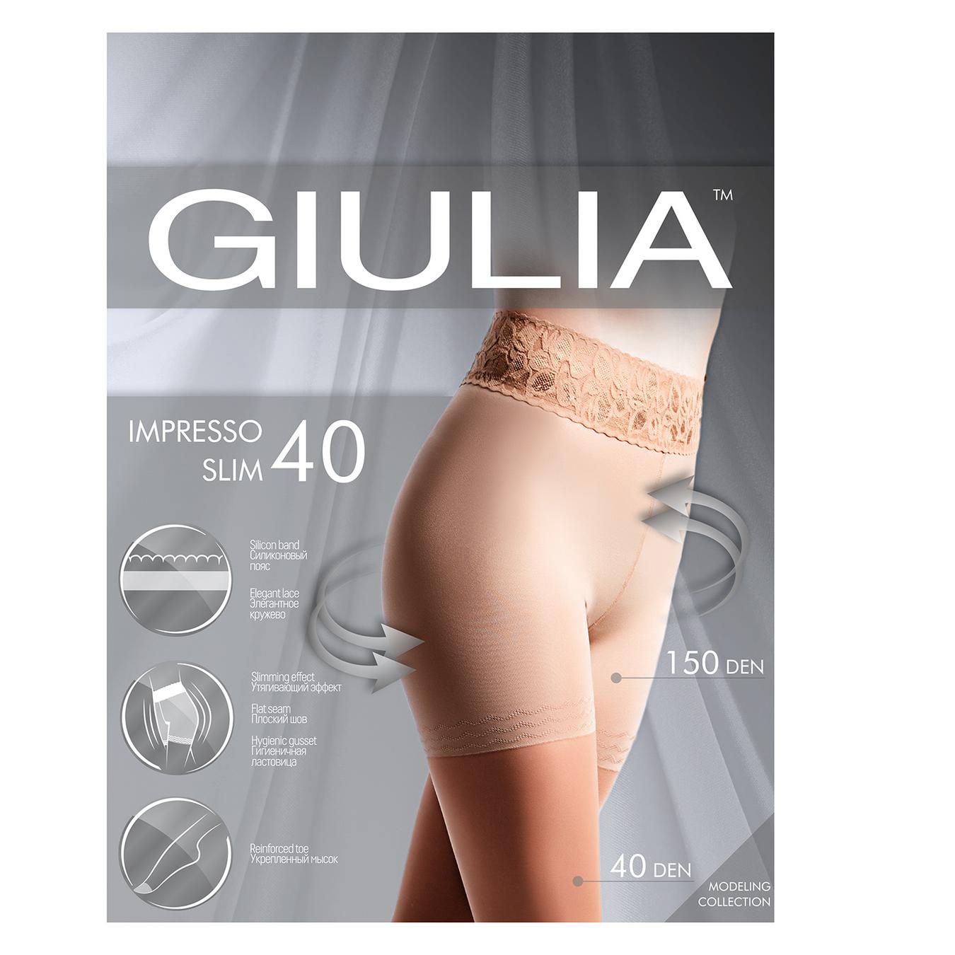 

Колготы женские Giulia Impresso Slim 40ден 4 Daino