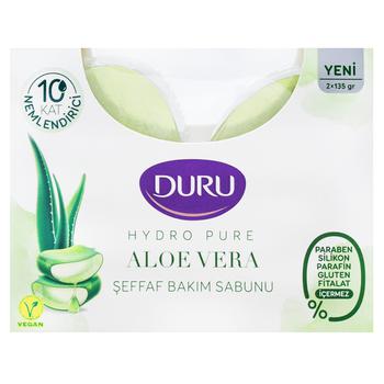 Duru Hydro Pure Solid Soap with Aloe Vera Extract 135g 2pcs - buy, prices for Auchan - photo 3