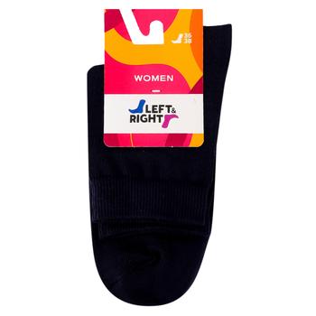 Шкарпетки жіночі Left&Right класичні р.36-38 темно-синій - купити, ціни на Чудо Маркет - фото 1