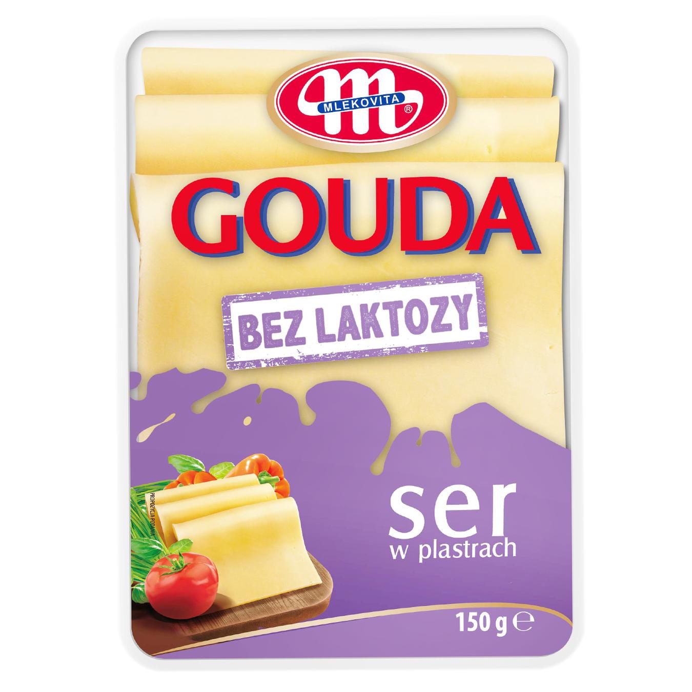 

Сыр Mlekovita Гауда без лактозы твердый сычужный нарезанный 45% 150г