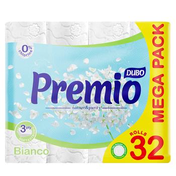 Папір туалетний Диво Premio Bianco тришаровий 32 рулони - купити, ціни на NOVUS - фото 1