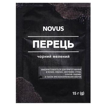 Novus Ground Black Pepper 15g - buy, prices for NOVUS - photo 1