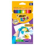 Карандаши цветные BIC Evolution Aquacouleur акварельные 12 цветов