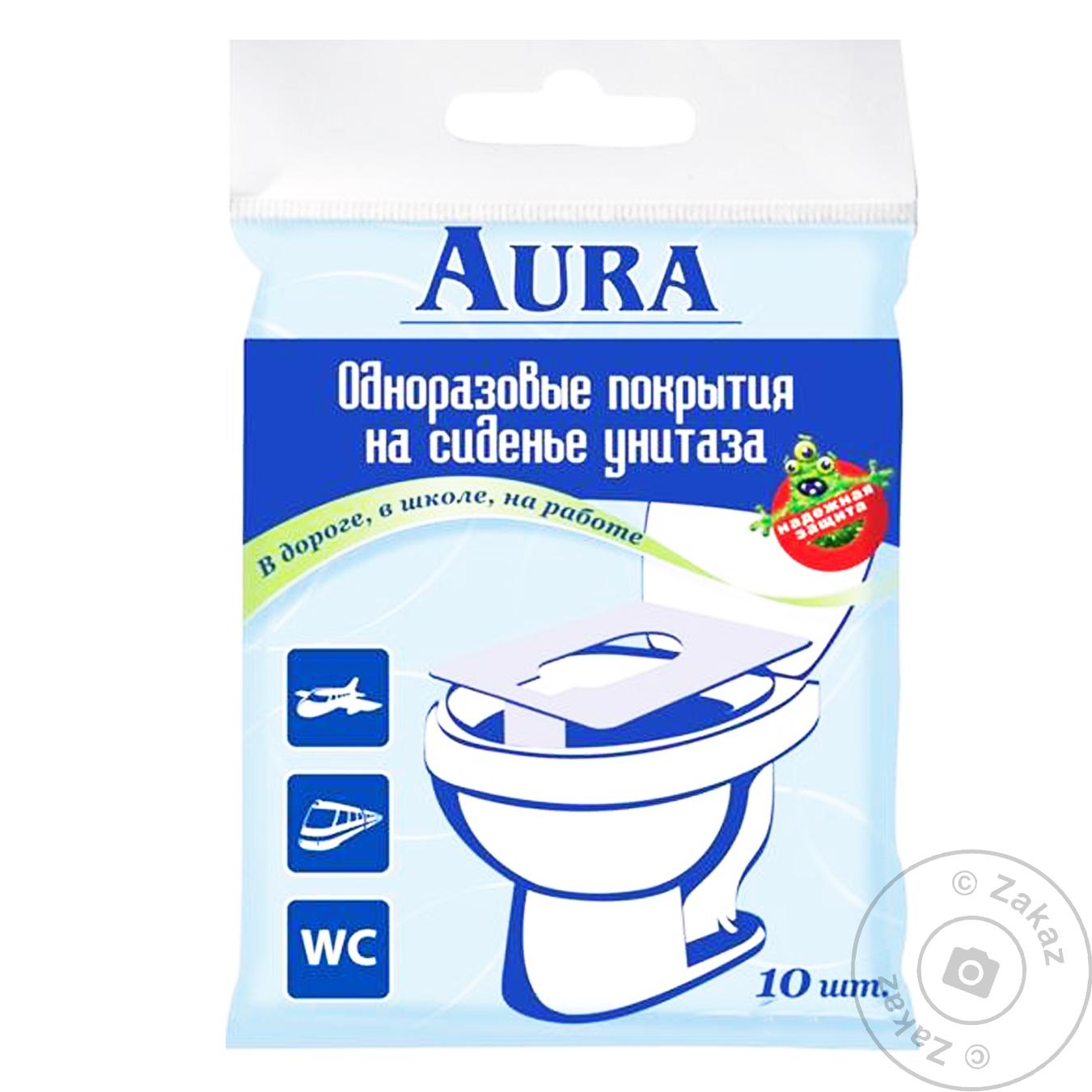 

Покриття д/унітазу однораз. Aura 10 шт.
