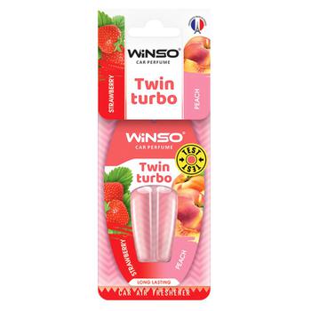 Освежитель воздуха Winso Twin Turbo Strawberry&Peach с двойной капсулой - купить, цены на Таврия В - фото 1