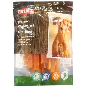 Trixie Premio Omega Stripes Dog Snack with Chicken 100g