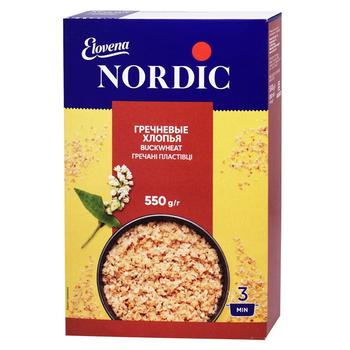 Хлопья гречневые Nordic 550г - купить, цены на NOVUS - фото 1