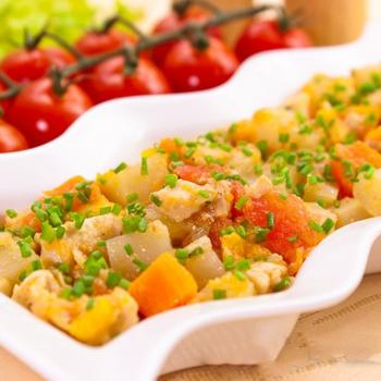 Кольрабі, тушкована з курячим філе і овочами - Image