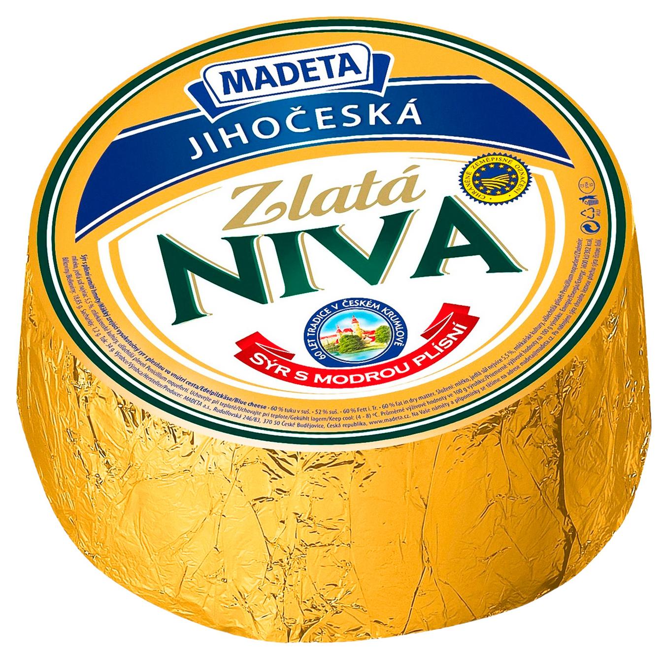 

Сыр Madeta Zlata Niva безлактозный с плесенью мягкий 60%