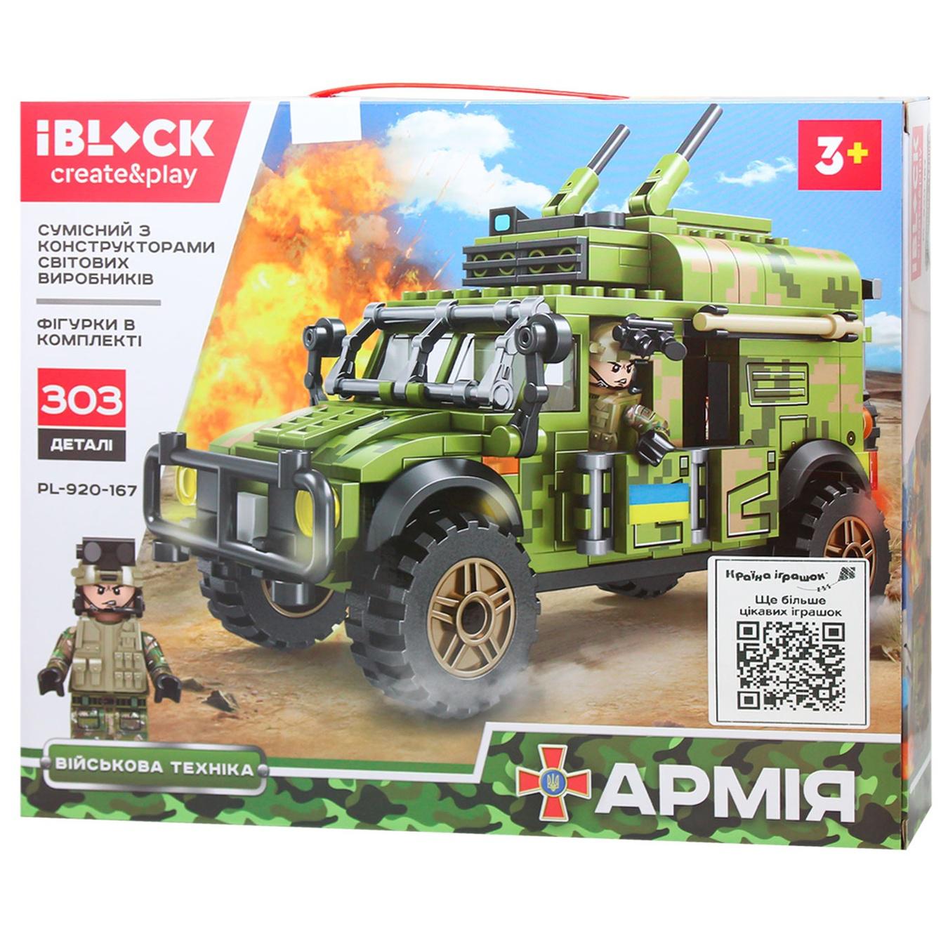 

Игрушка Iblock Конструктор Военная техника 303 детали