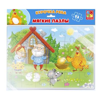 Игра настольная Vladi Toys Курочка Ряба мягкие пазлы А4 - купить, цены на - фото 1