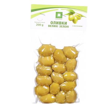 Eurogroup Large Green Olives 200g - buy, prices for Tavria V - photo 1