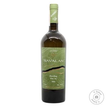 Savalan Riesling White Dry Wine 12.5% 0.75l - buy, prices for - photo 1