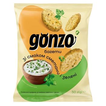 Gonzo Sour Cream and Herbs Flavored Rusks 50g - buy, prices for EKO Market - photo 1