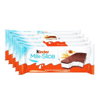 Тістечко Kinder Milk Slice бісквітне з молочною начинкою 5шт х 28г - купити, ціни на METRO - фото 1