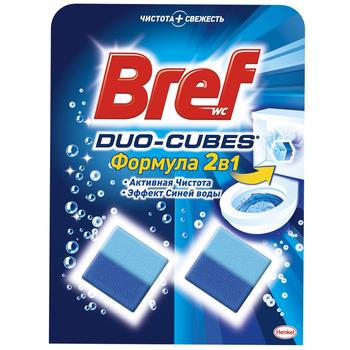 Кубики чистящие Bref Дуо-Куб для сливного бачка 2х50г - купить, цены на NOVUS - фото 1