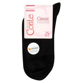 Conte Elegant Classic Black Women's Socks Size 25 - buy, prices for - photo 3