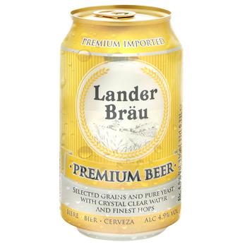 Пиво Lander Brau Премиум светлое 4,9% 0,33л