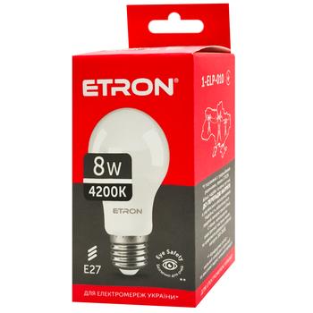 Etron LED Bulb A55 8W E27 4200K - buy, prices for Vostorg - photo 1