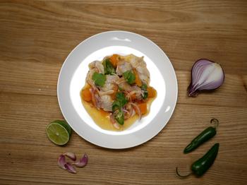 Ceviche from European bass