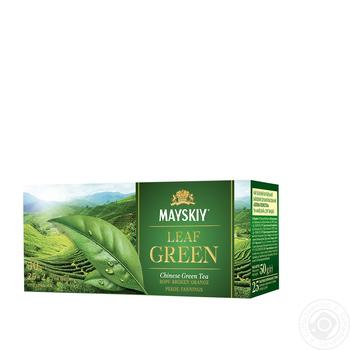 Mayskiy Green Petal green tea 25*1.5g teabags - buy, prices for MegaMarket - photo 1